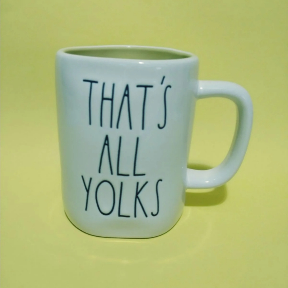 Rae Dunn "THAT'S ALL YOLKS" Mug